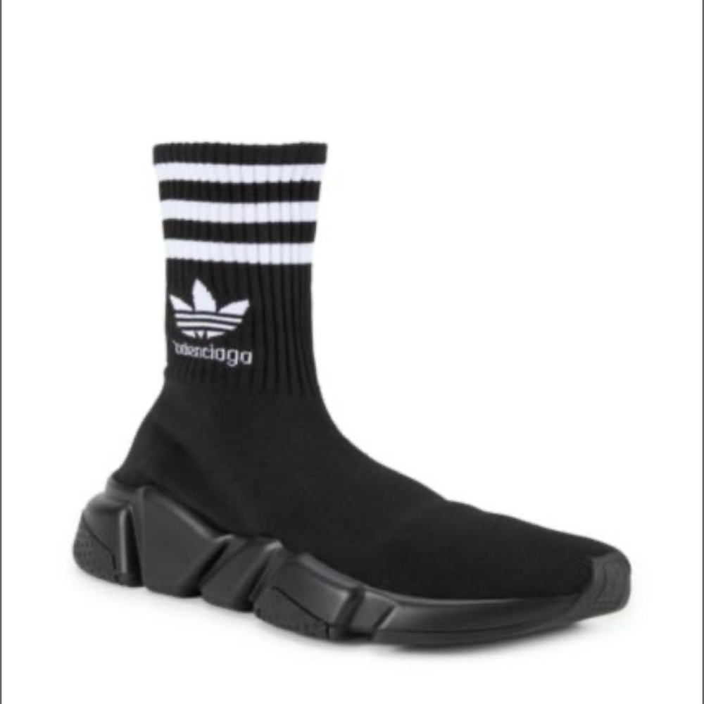 Balenciaga x ADIDAS Striped Sock Sneakers